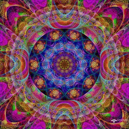 Funky color mandala by James Alan Smith