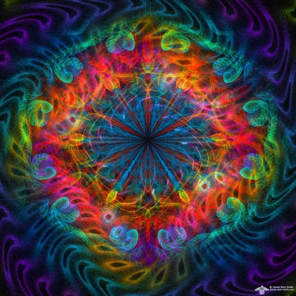 A mandala of mist and color by James Alan Smith