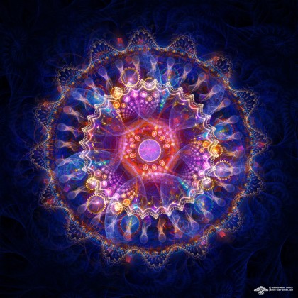 Glowing Orb Mandala by James Alan Smith