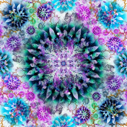 Flowers in Fractal Space by James Alan Smith