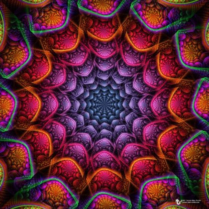 Layered Infinite Space Mandala by James Alan Smith