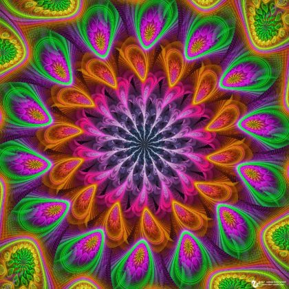 Intensity Transformed Mandala by James Alan Smith
