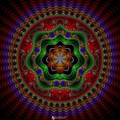 Christmas lights mandala: Artwork by James Alan Smith