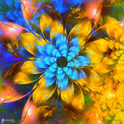 Blue Daisy: Artwork by James Alan Smith