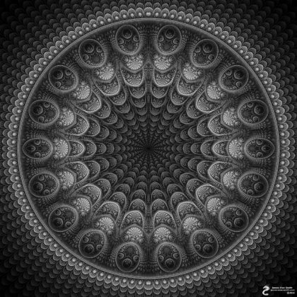Monochrome Meditation Mandala: Artwork by James Alan Smith