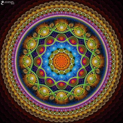 Sunflower Meditation Mandala: Artwork by James Alan Smith