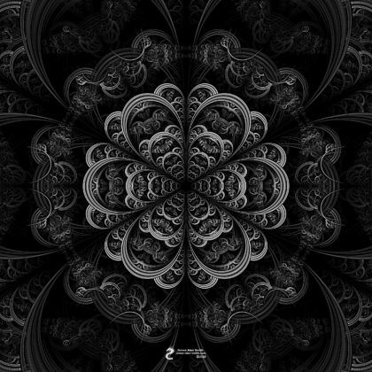 Black and white mandala: Artwork by James Alan Smith