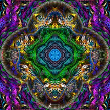 4 lobe meditation mandala: Artwork by James Alan Smith