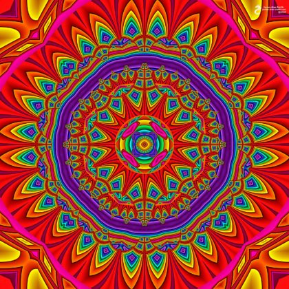 Psychedelic Colors Mandala: Artwork by James Alan Smith
