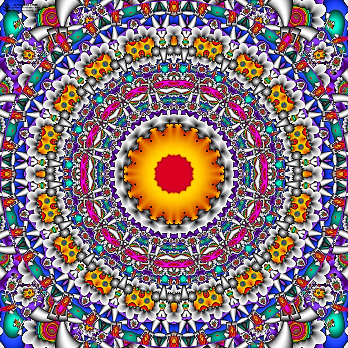 Perky Spirit Mandala: Artwork by James Alan Smith