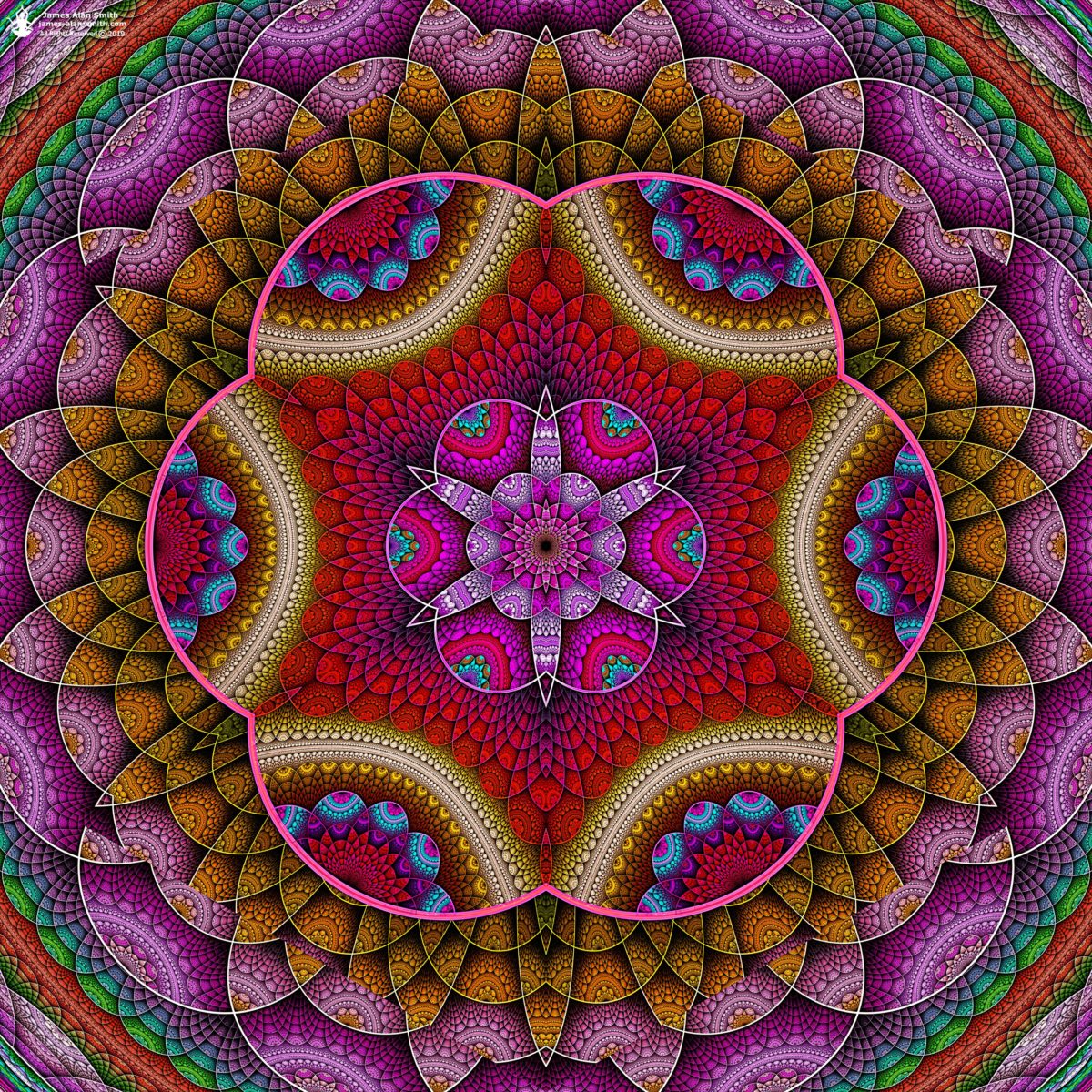 Sequence of Color Mandala: Artwork by James Alan Smith