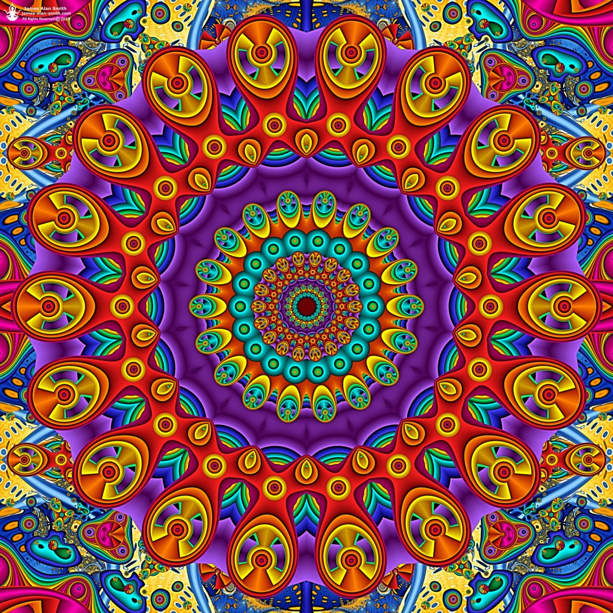 Bright Chromatic Mandala: Artwork by James Alan Smith