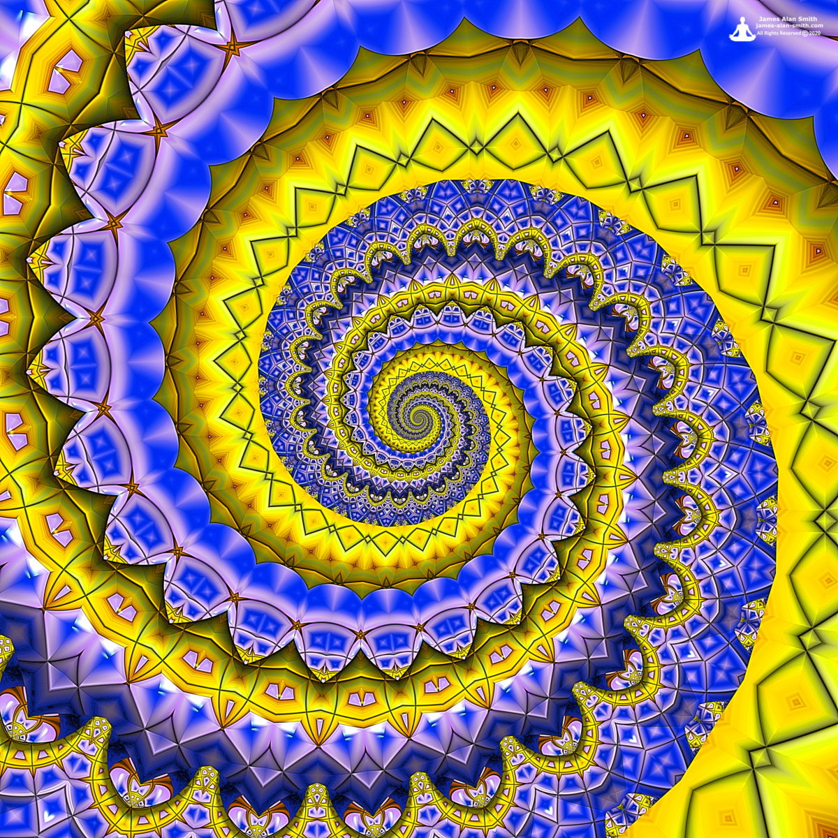 Yellow Daydream Swirl: Artwork by James Alan Smith