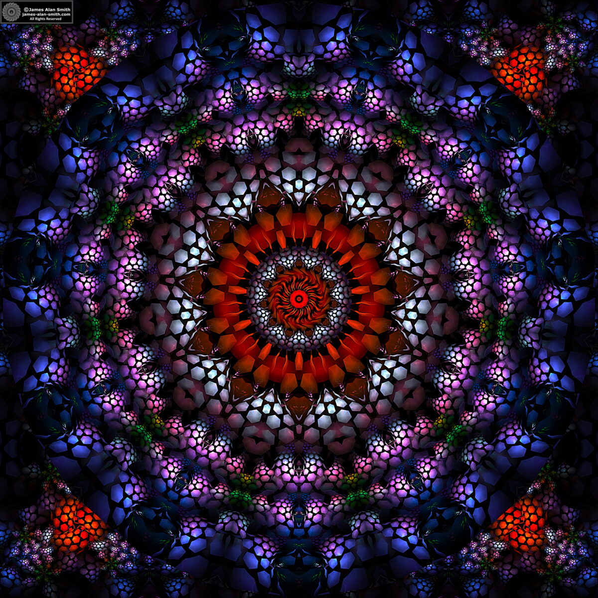 Glowing Star Mandala: Artwork by James Alan Smith