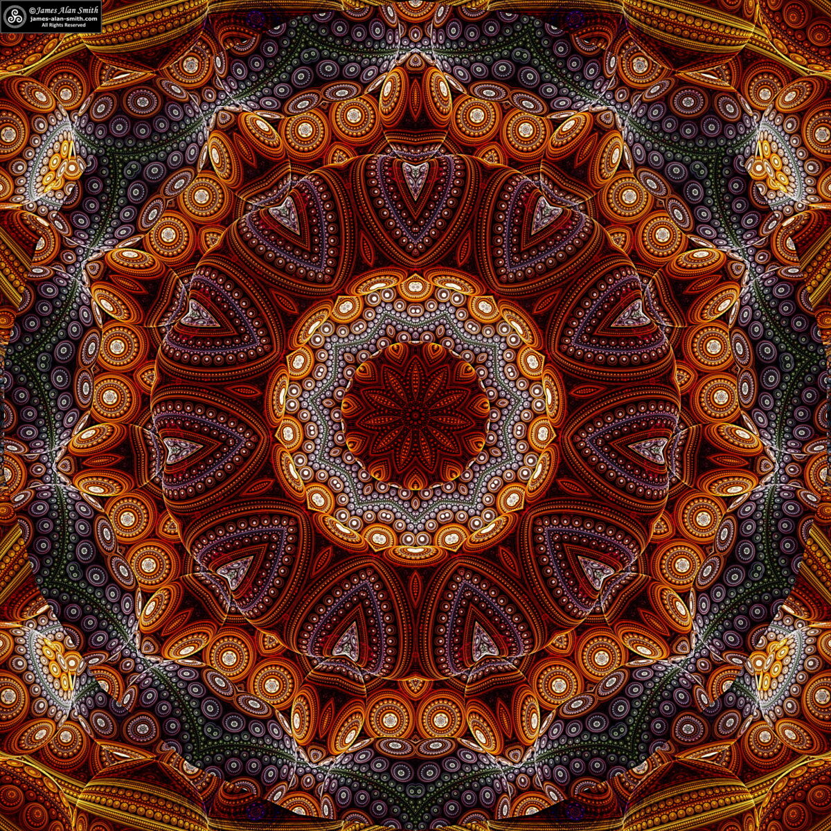 Celestial Orbs Mandala: Artwork by James Alan Smith