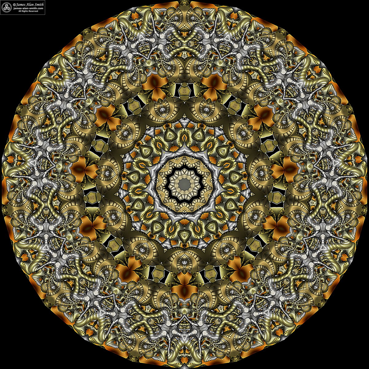 Linked Metal Mandala: Artwork by James Alan Smith