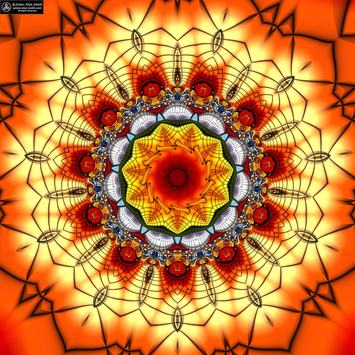 Lines of Illumination Mandala: Artwork by James Alan Smith