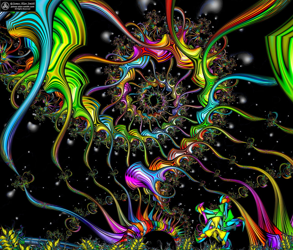 Hip Walker's Journey in Fractal Space: Artwork by James Alan Smith