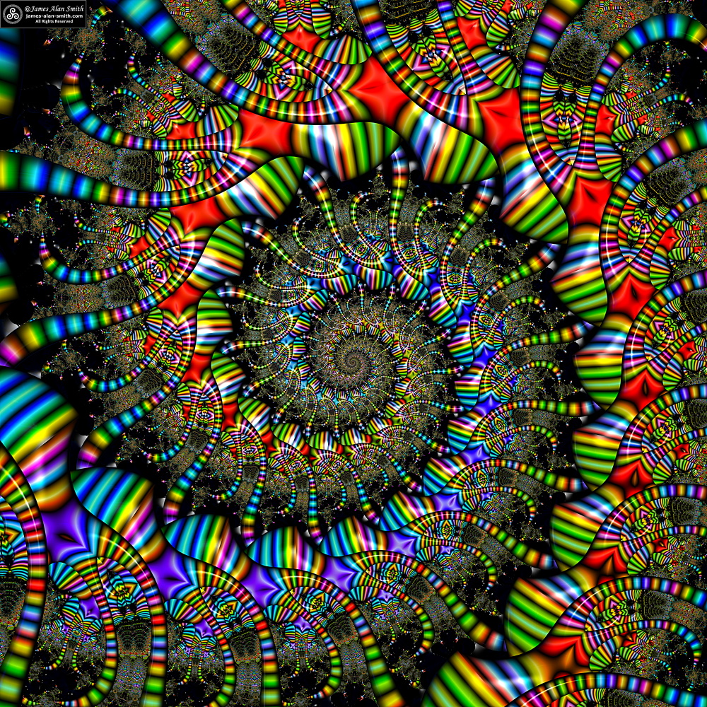 Trippy Bifurcated Tentacle Swirl: Artwork by James Alan Smith