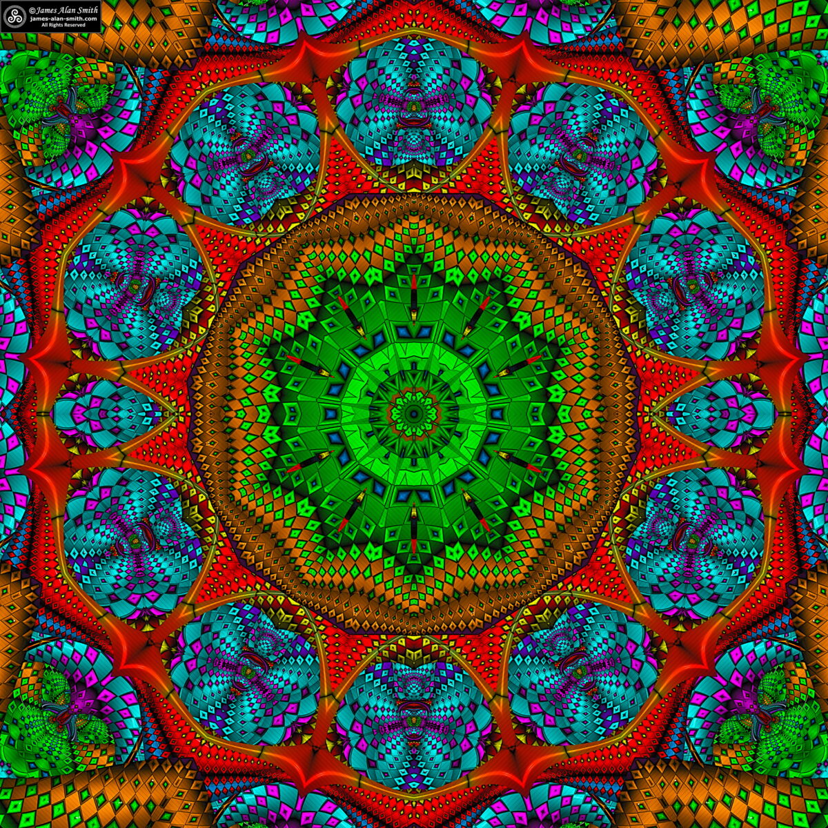 Hall of Mirrors Mandala: Artwork by James Alan Smith