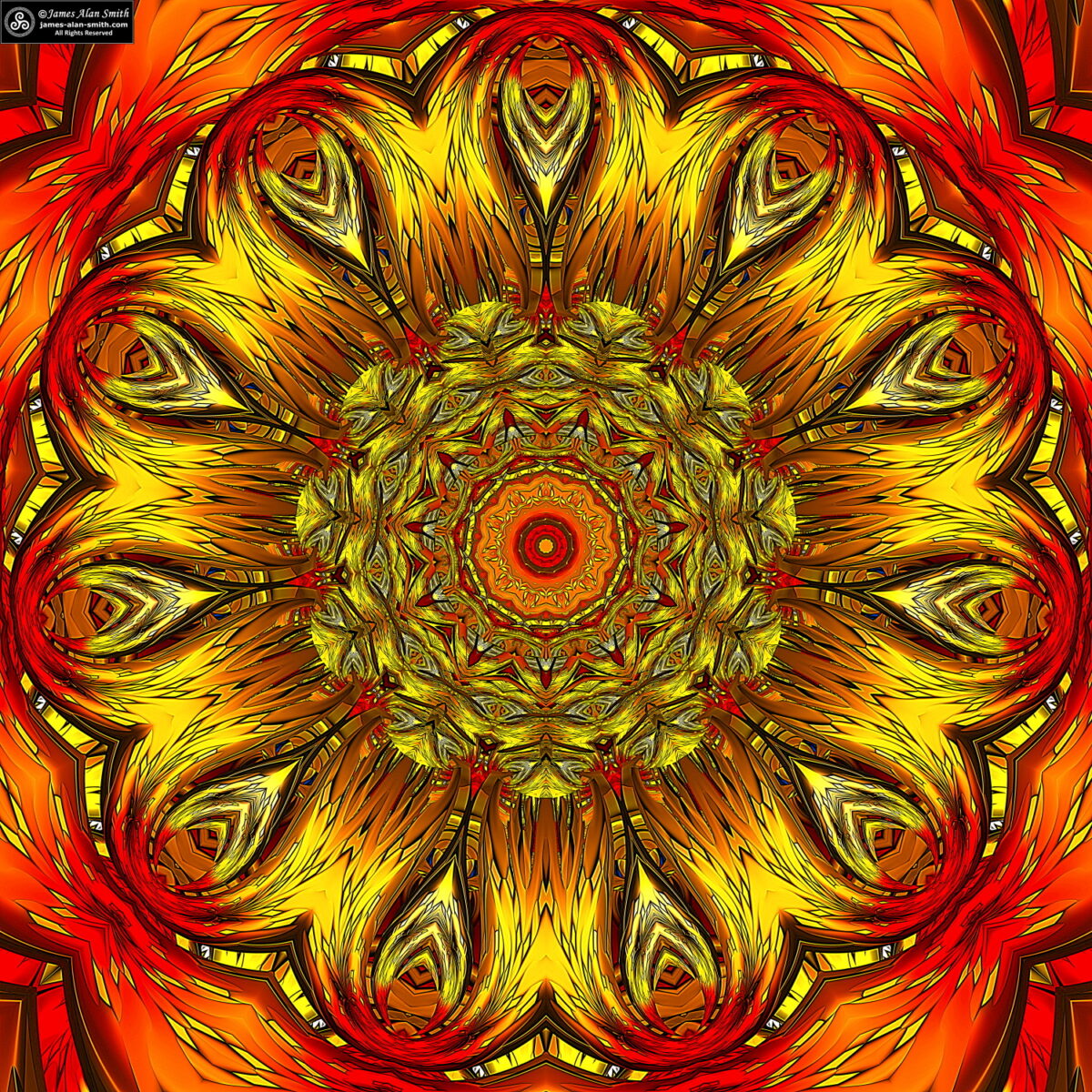 11 Lobe Solar Mandala: Artwork by James Alan Smith