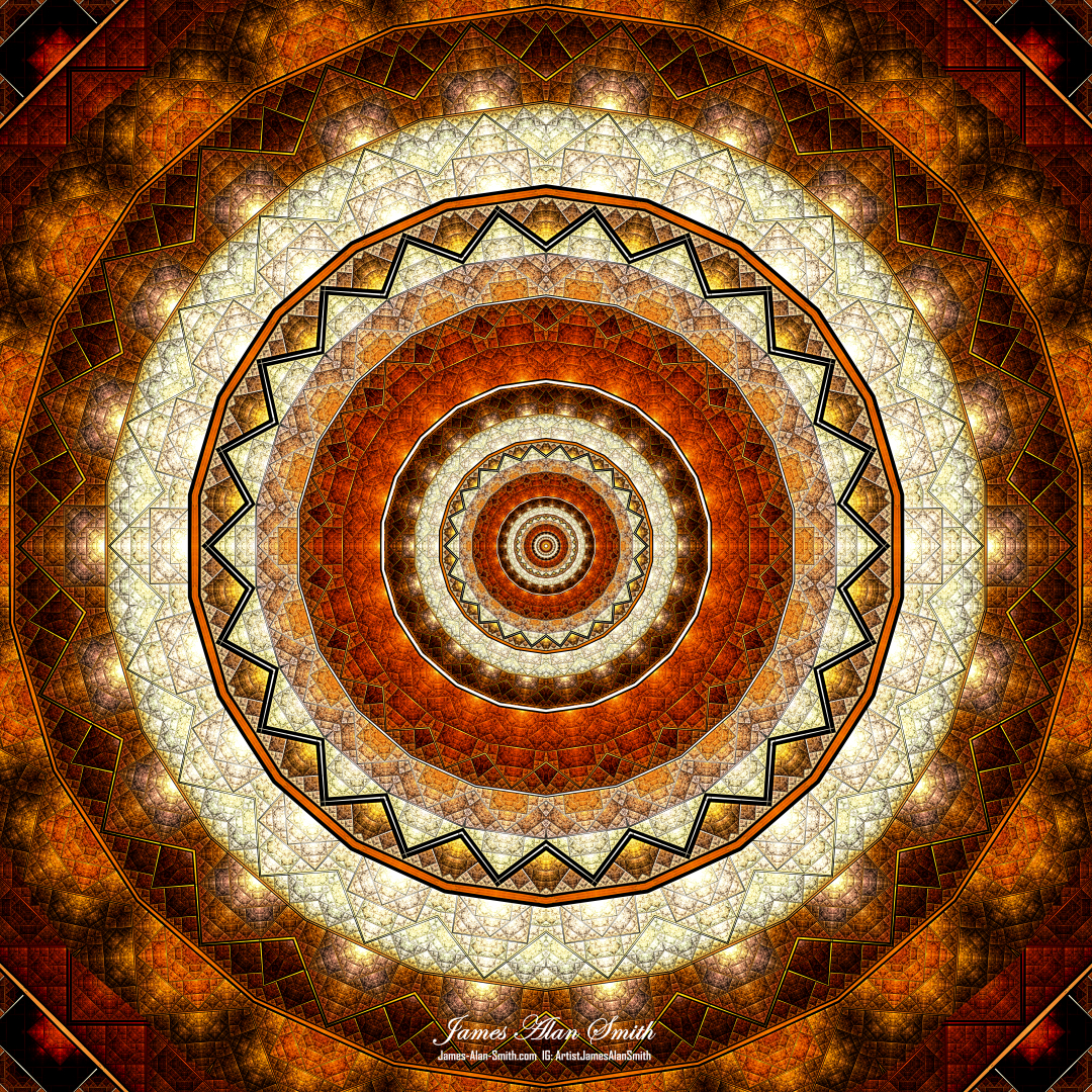 Light of the Autumn Pyramid Mandala by James Alan Smith