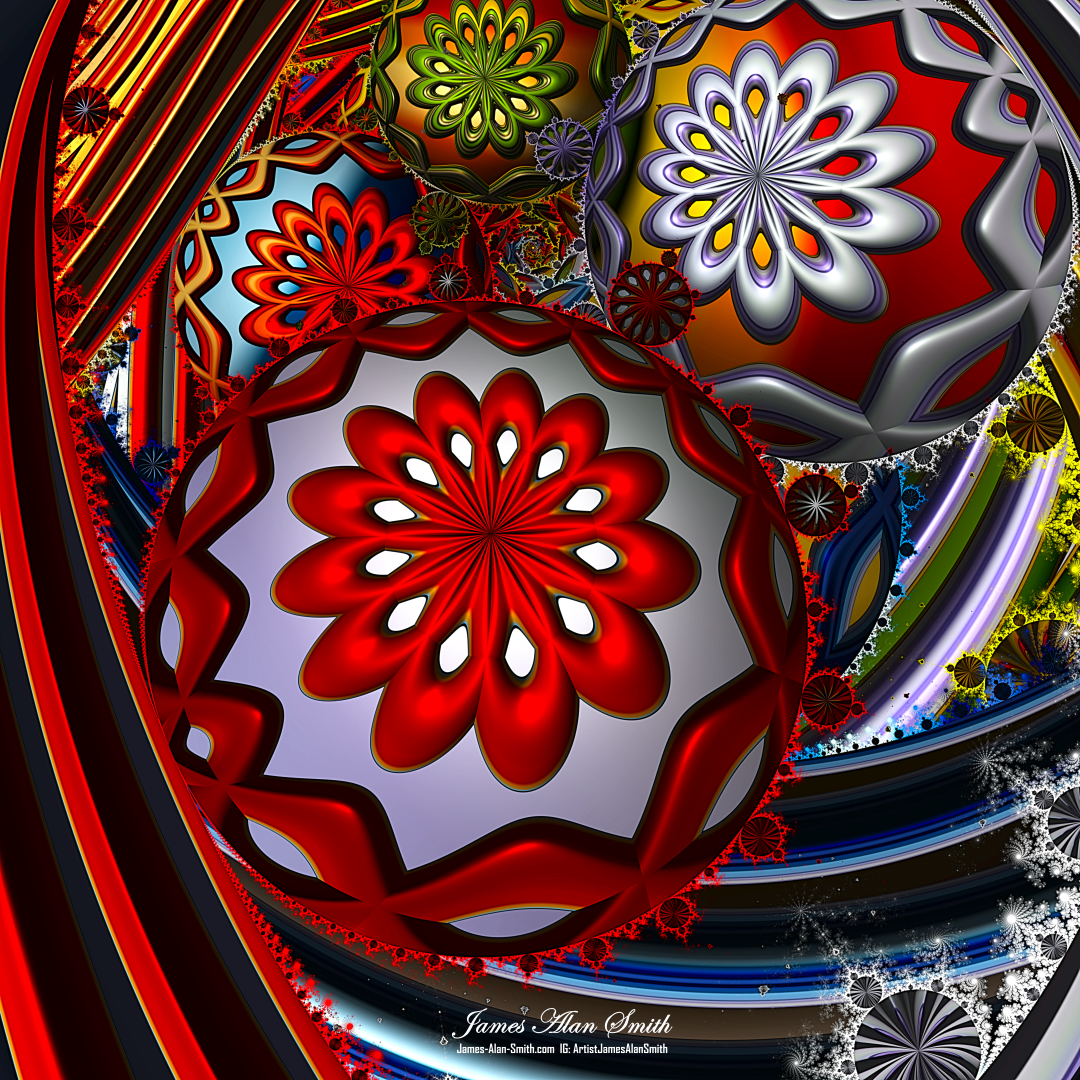 Fractal Christmas Balls: Artwork by James Alan Smith