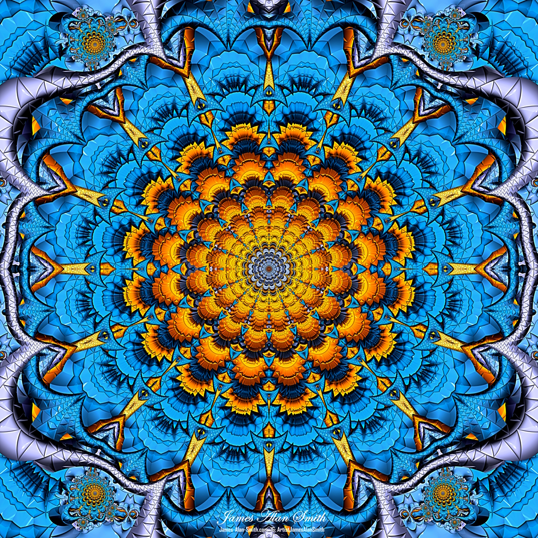 Fractal Flower Mandala: Artwork by James Alan Smith