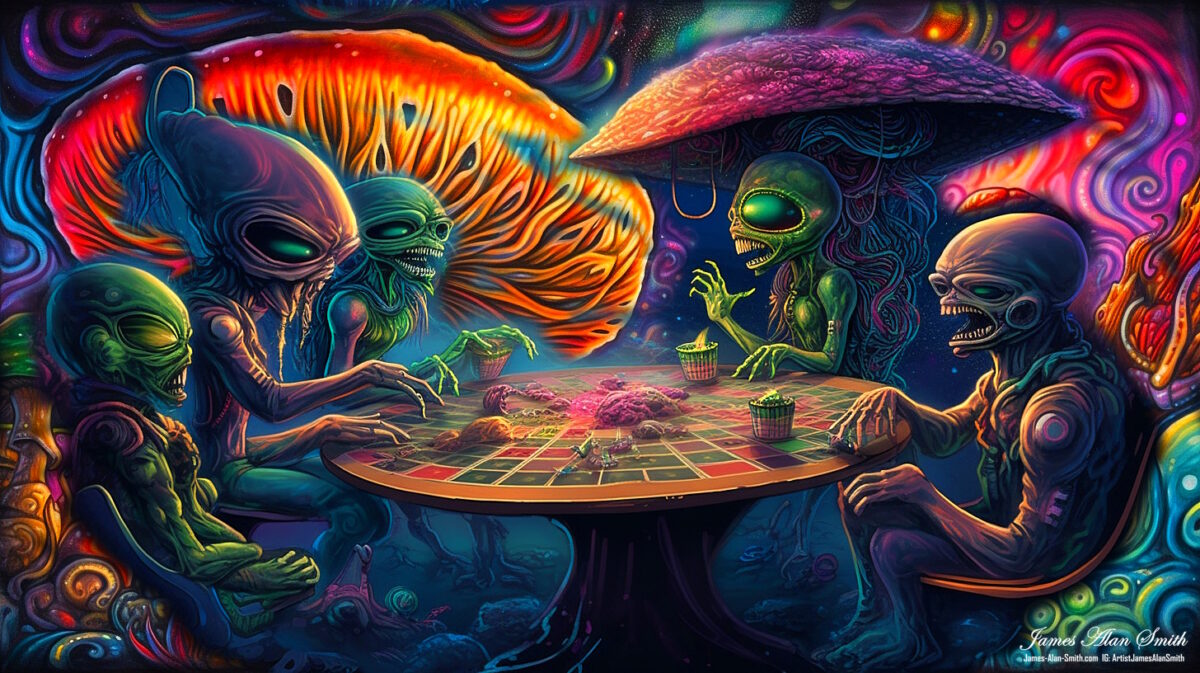 Alien Game Night: Artwork by James Alan Smith