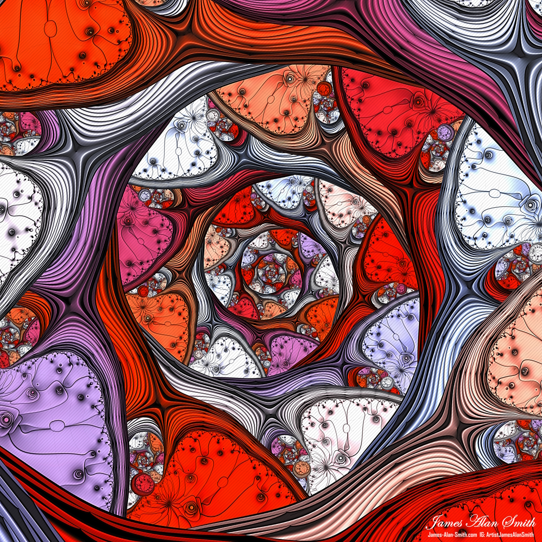 Abstract Fractal Swirl #042323: Artwork by James Alan Smith