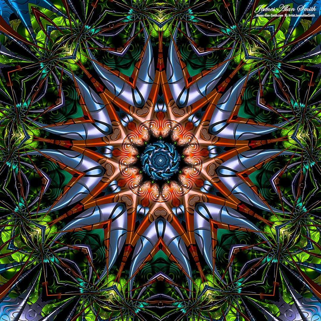 Hidden Creatures Mandala: Artwork by James Alan Smith